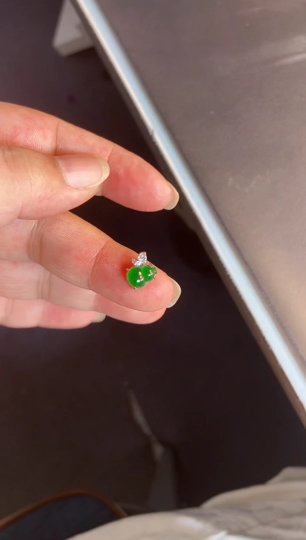 吊坠(不含链)银S925镶嵌翡翠1