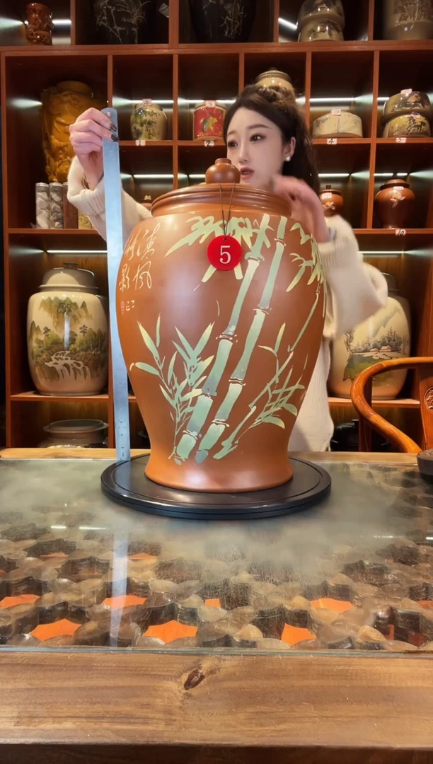 罐云南建水紫陶大号复烧缸@5