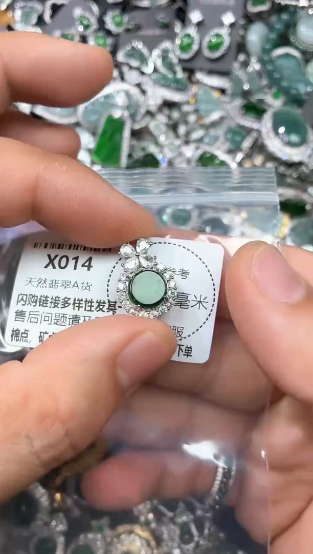 翡翠未镶嵌颈饰X014吊坠
