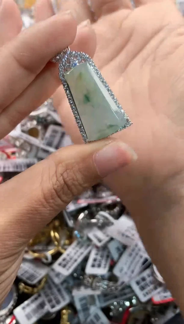 银S925镶嵌戒指翡翠555    9