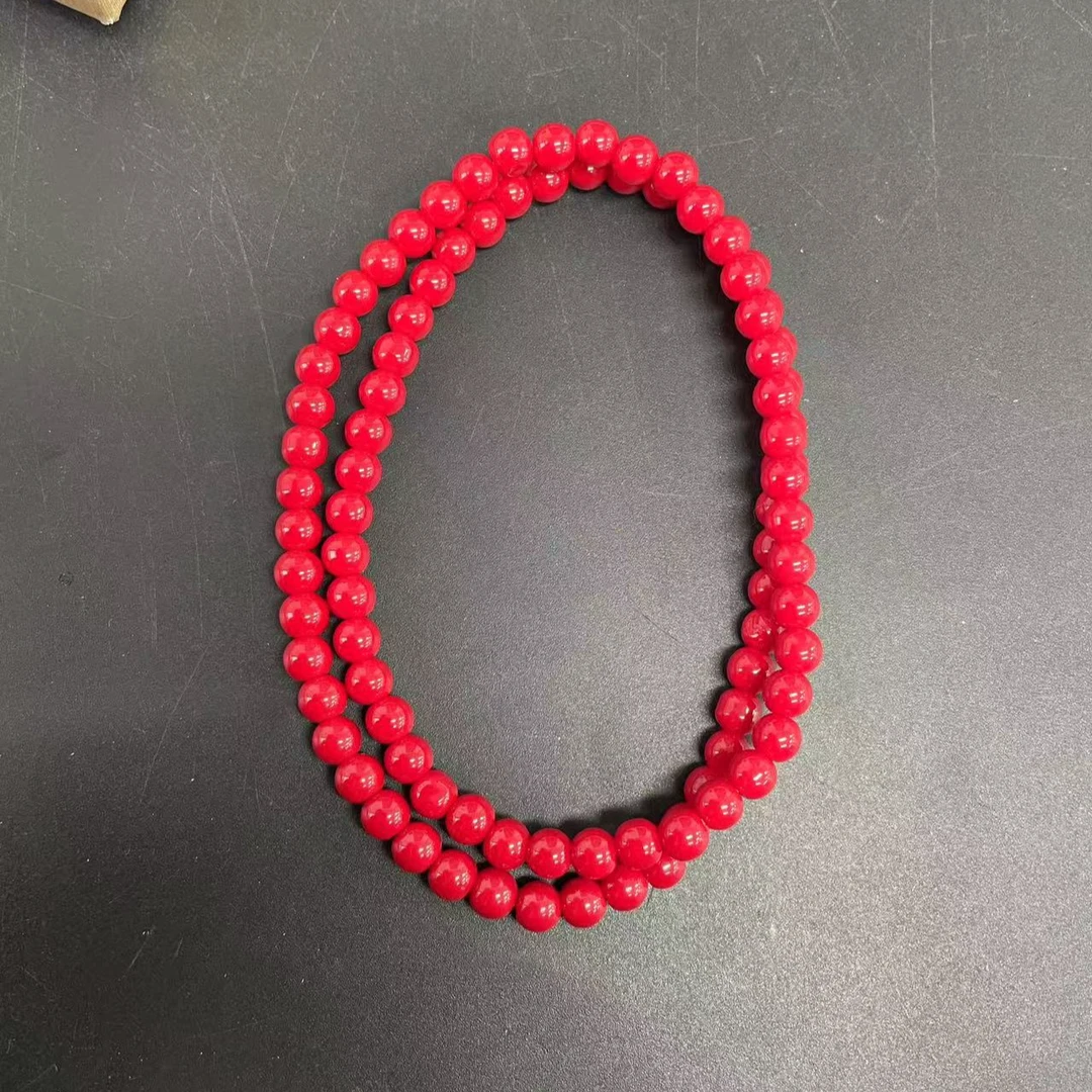 【小杰推荐】雪胆红莲圆珠手链（多样性发其一）10984