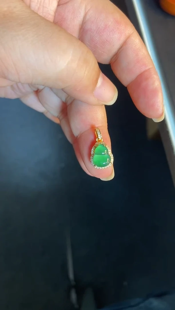 吊坠(不含链)银S925镶嵌翡翠1