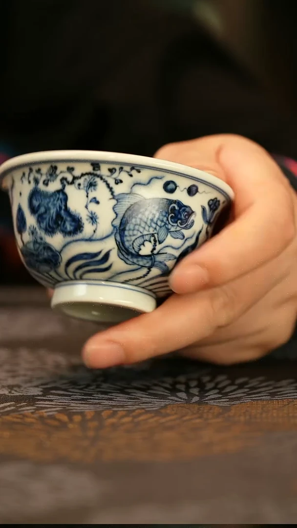 垂虹慕古鱼藻纹压手