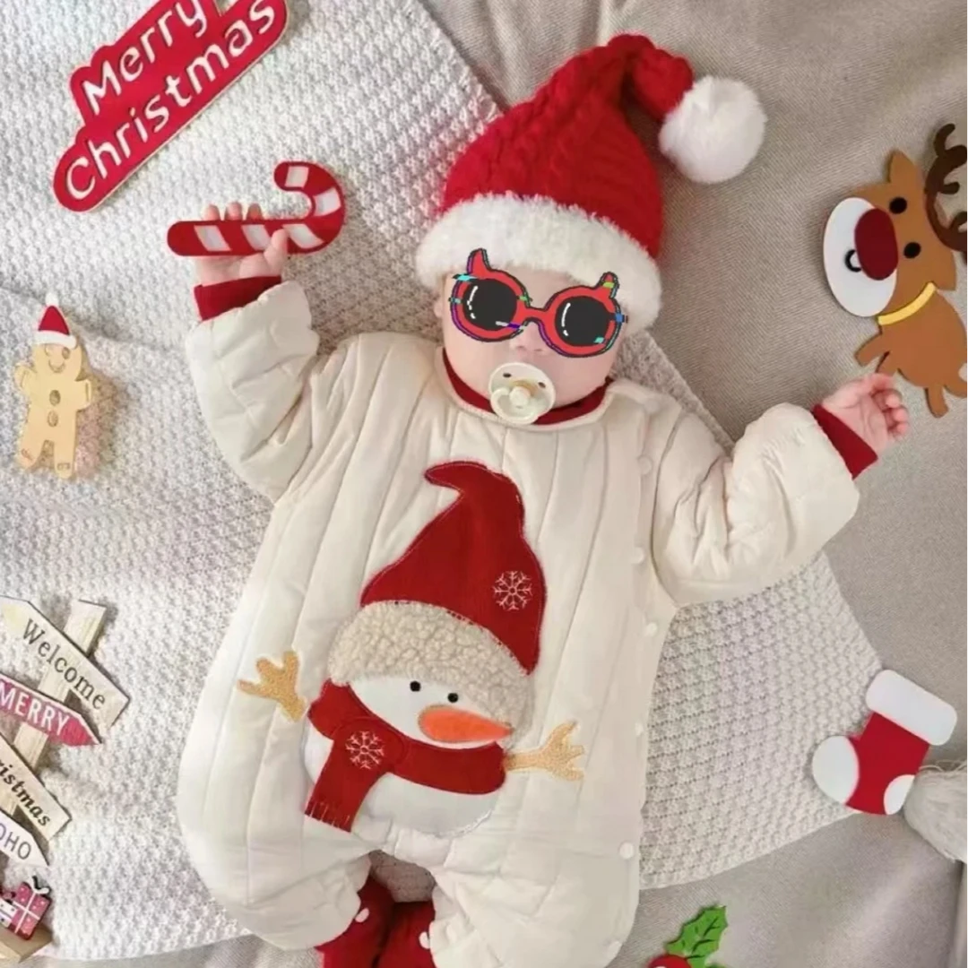 2号300克拜年服三防外出服 圣诞 小狗造型红粉蓝婴幼精品童装