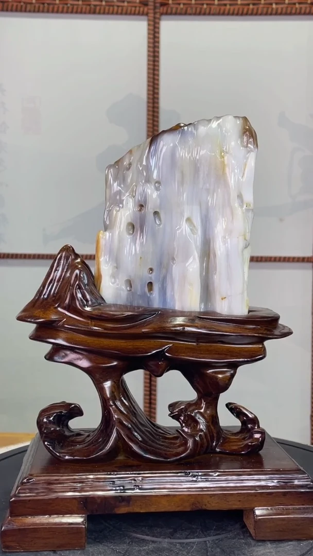 未镶嵌珠宝奇石硅化玉高30