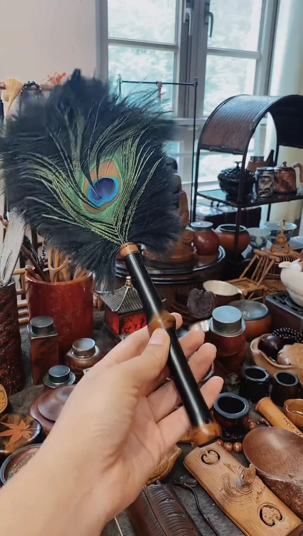 竹孔雀筇竹精品款拂尘