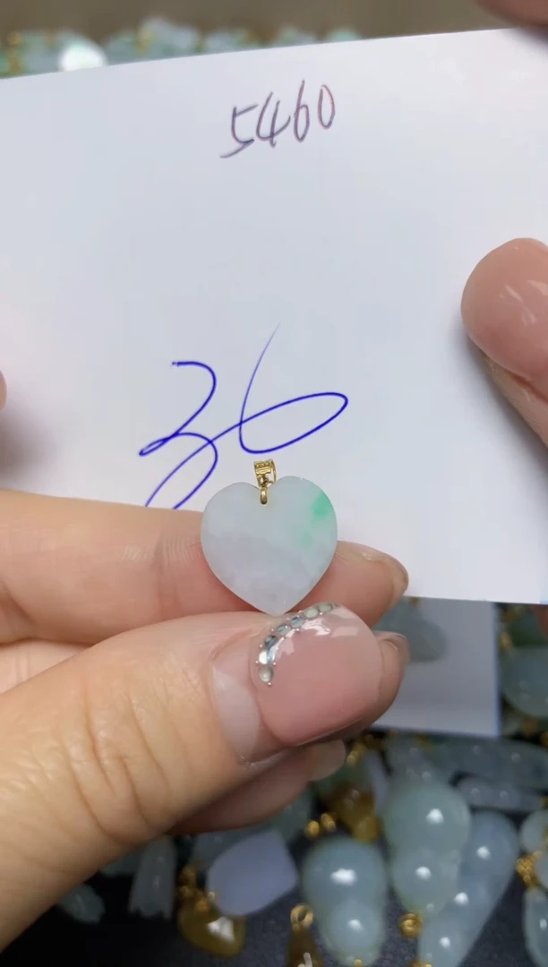 【闪购商品】翡翠挂件18K金镶嵌 天然翡翠A货