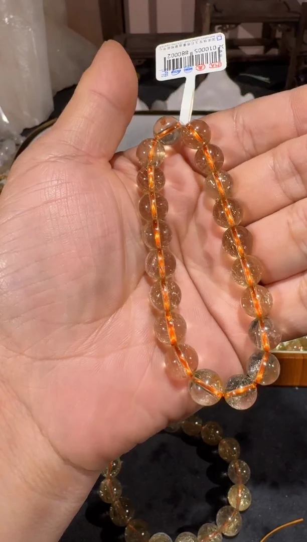 未镶嵌手串发晶SJ-784金发晶