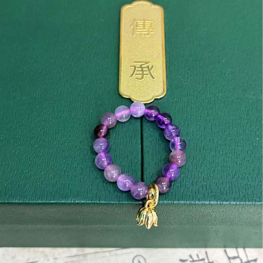 紫水晶花朵戒指100494