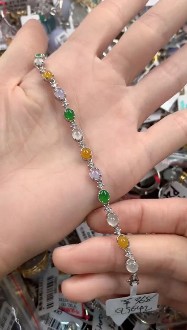 银S925镶嵌戒指翡翠111           4