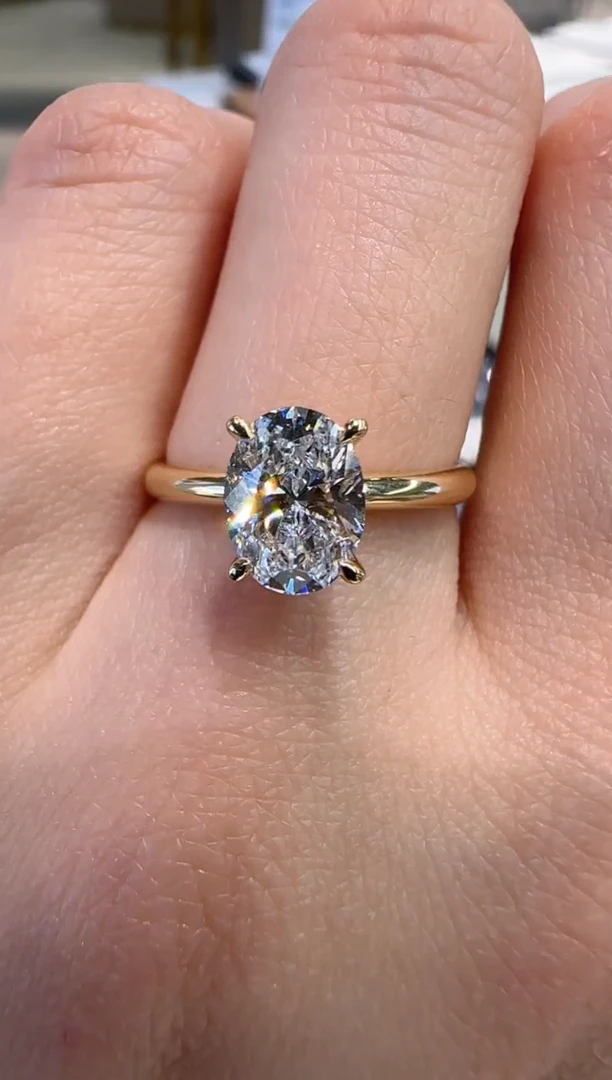 【闪购商品】实验室培育钻石18K金镶嵌海莉款1.11ct12圈