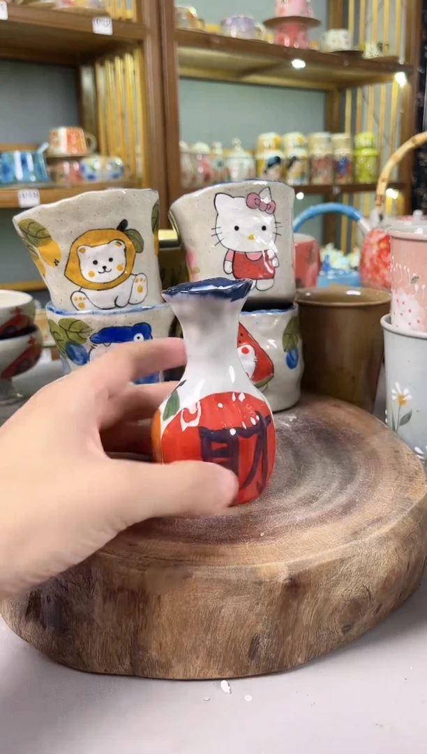 瓷片手绘高温釉下彩陶瓷