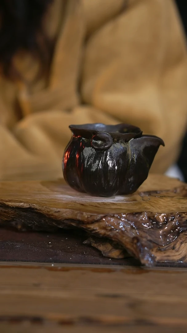 景德镇纯柴烧 手捏乌金泥公道 63