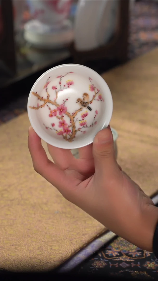 英姐好物分享@@喜上眉梢普洱杯