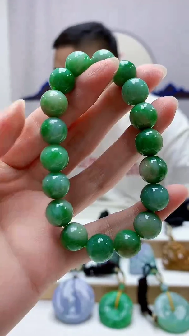 未镶嵌定制翡翠4898zm-毛货手串163