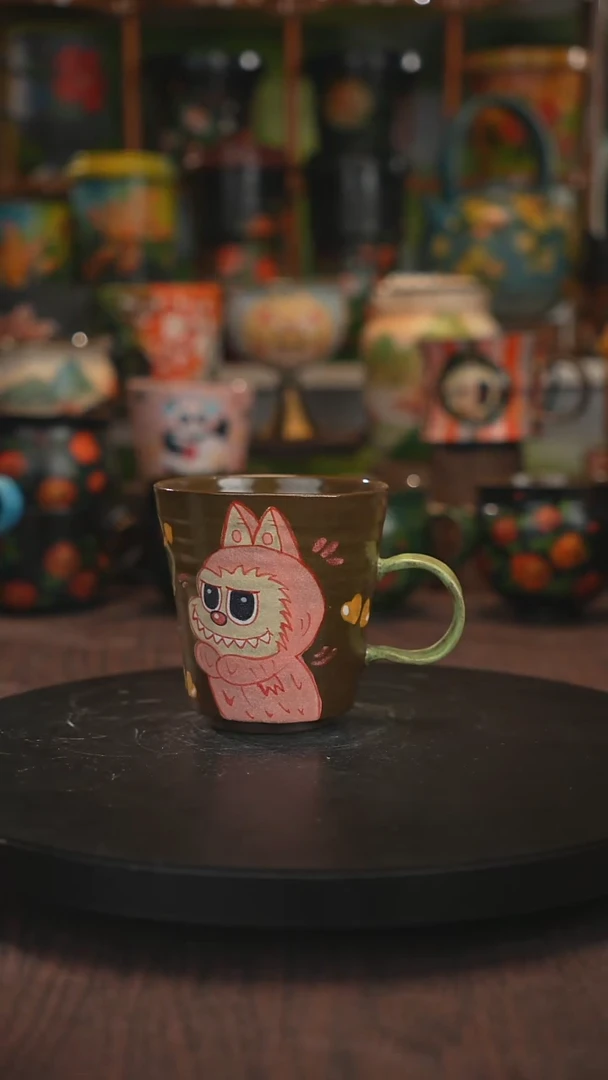 紫砂油画手绘釉下彩