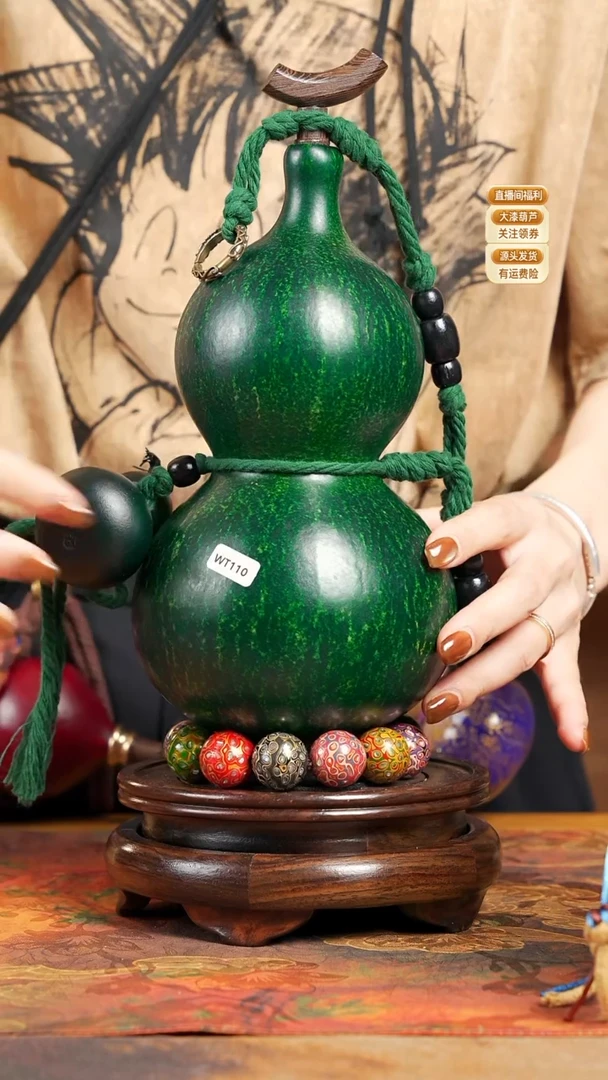 WT110大漆酒葫芦不包手串及旋转底座