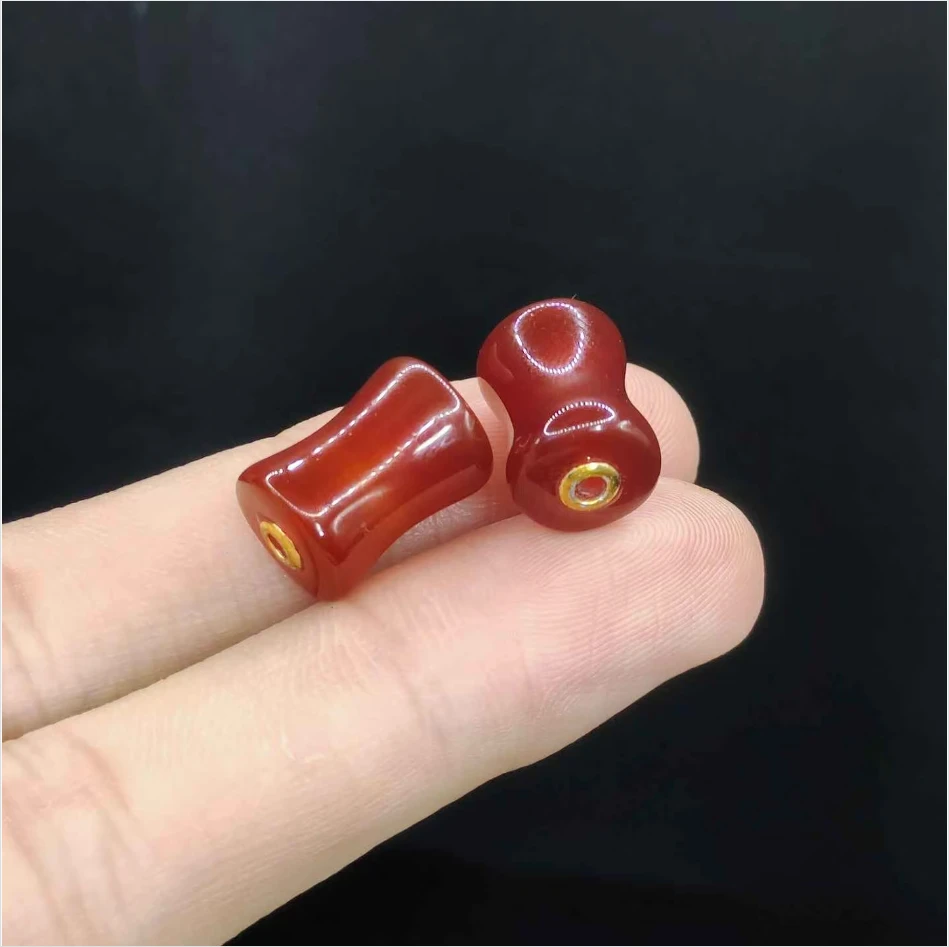 【老三珠宝】18k金牛血红路路通吊坠赠链B3【多样性发其一】约15-8mm