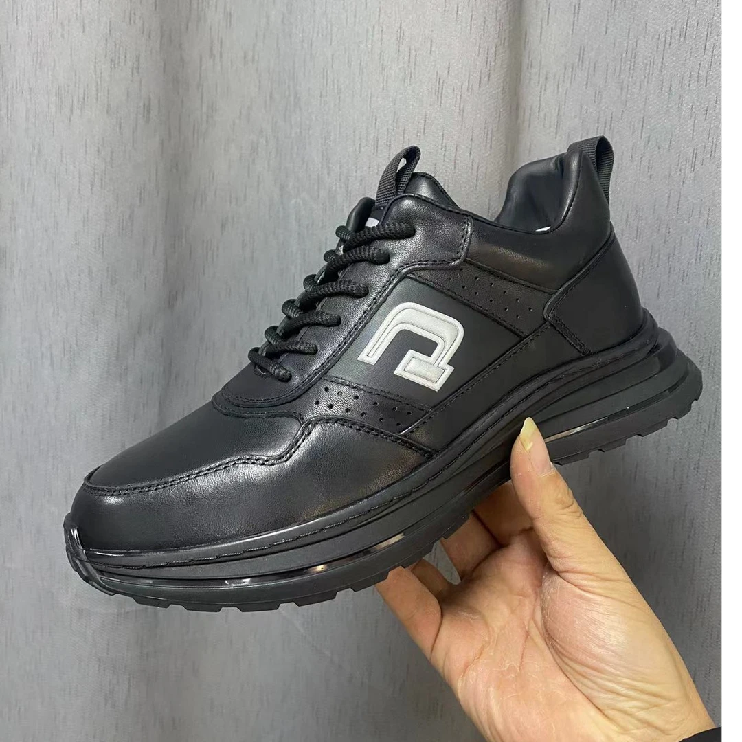 头层牛皮经典真皮爆米花男士舒适百搭四季耐磨运动休闲鞋24001