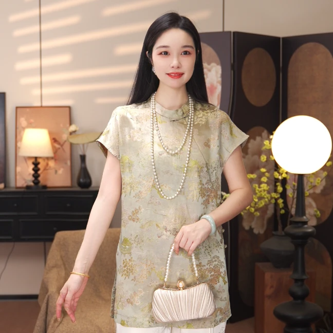 【阳春三月】2025新款春夏外套新中式宽松气质显瘦上衣女款