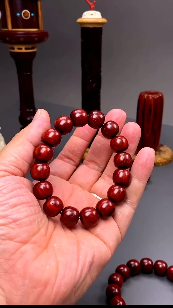 小叶紫檀印度小叶紫檀13x14mm手串