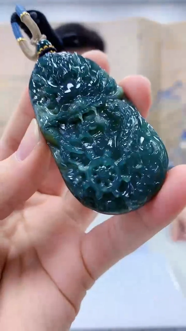 【闪购商品】定制翡翠未镶嵌4917bb-毛货挂件164