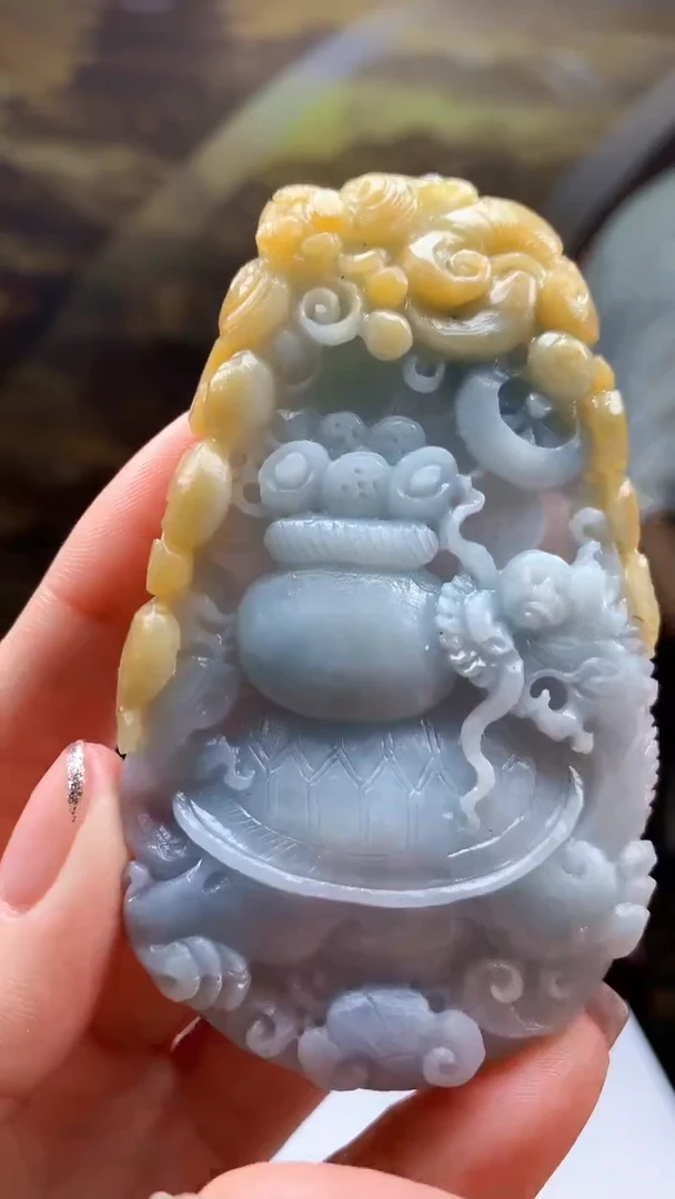 【闪购商品】定制翡翠未镶嵌1085ry-毛货挂件50