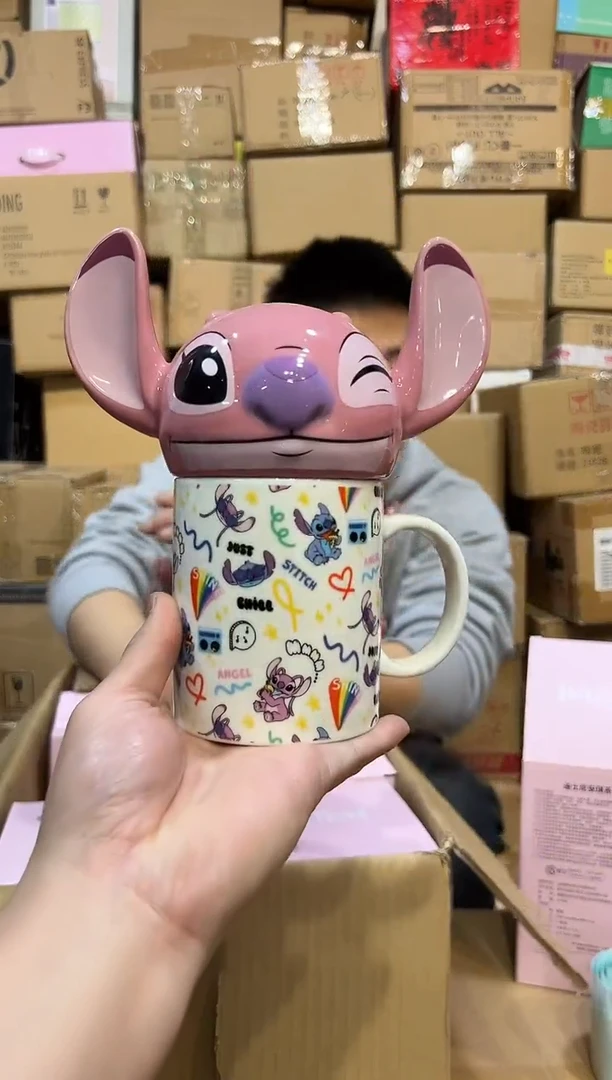 【闪购商品】杯原盒安琪满印带盖杯