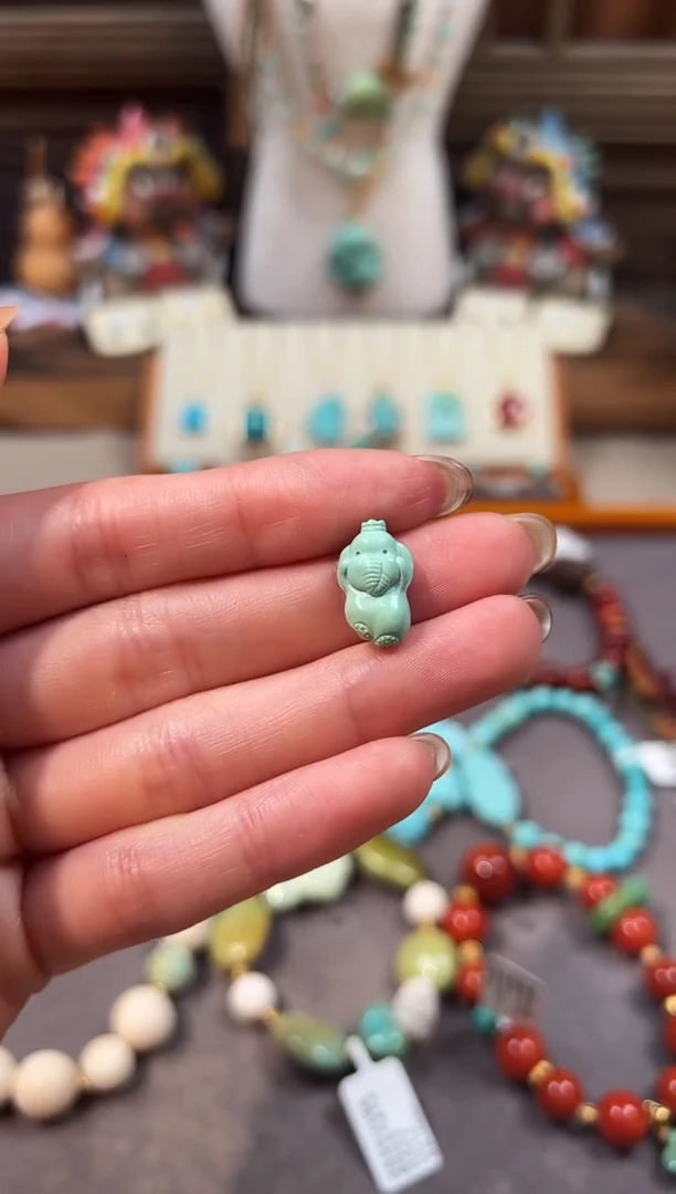 未镶嵌绿松石配饰绿松石配饰小象