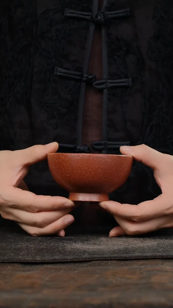 降坡泥光素紫砂杯23234323