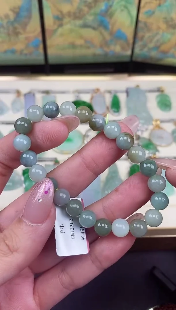 未镶嵌手串翡翠多宝手串@@CMT2352