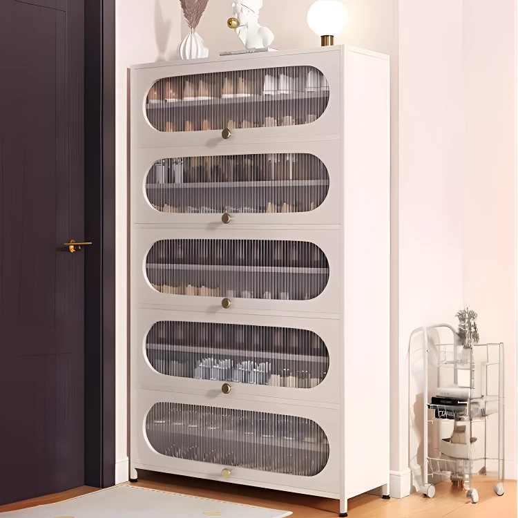 钢制鞋柜家用门口多层防尘鞋架外楼道室内入户玄关收纳置物柜