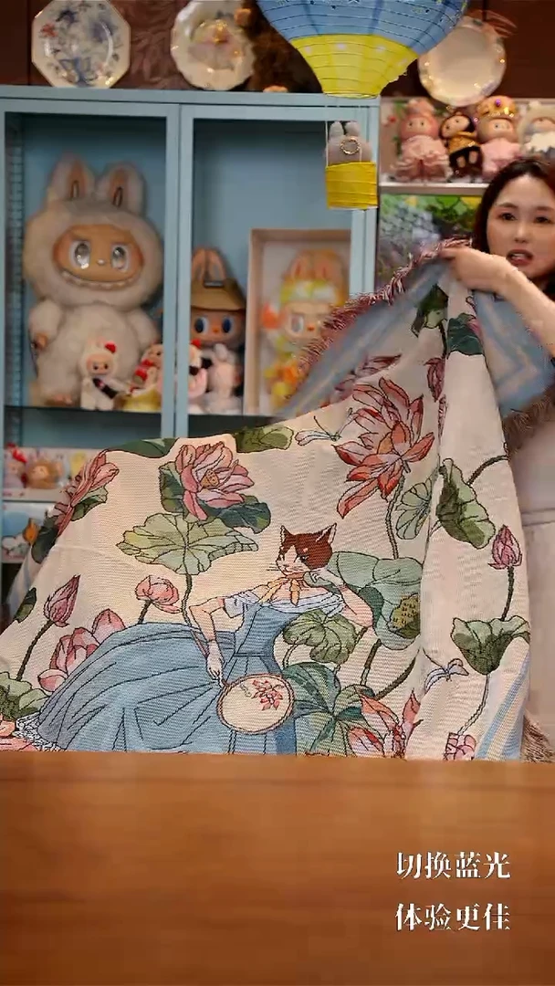 122-赫本猫-盛夏物语四季盖毯160*130cm