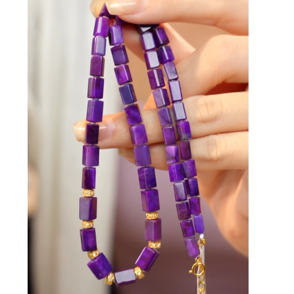 舒俱来高阶帝王紫钱币项链18k/5-6mm/AZB1958/38cm