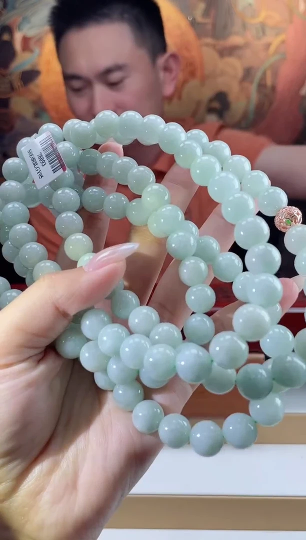 翡翠未镶嵌颈饰多样性发其一珠链