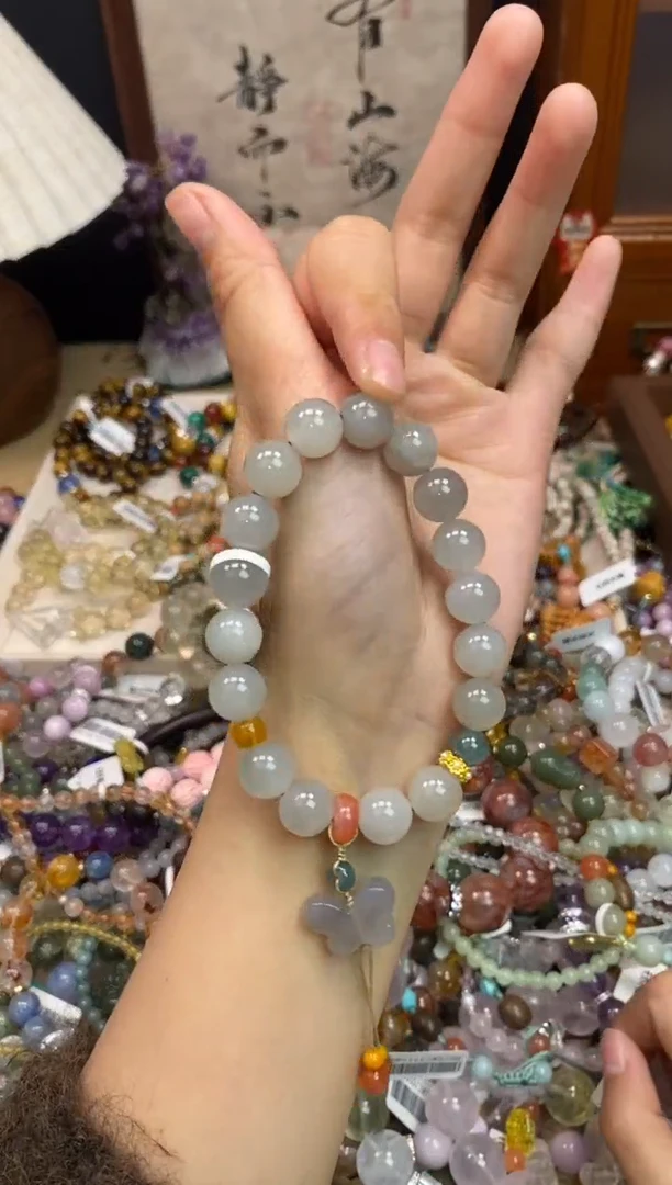 足银镶嵌和田玉手饰522