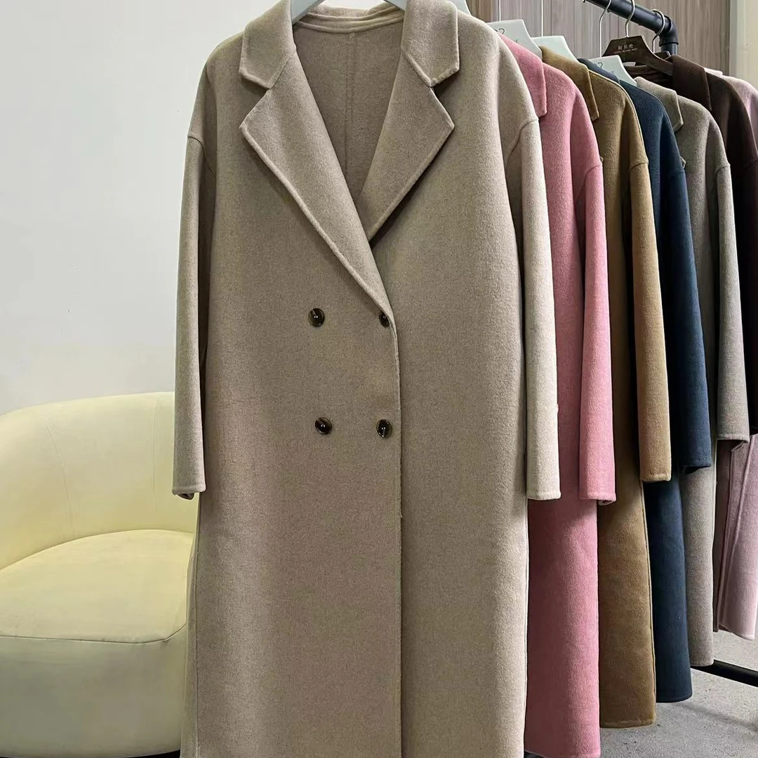 秋冬韩系高级气质百搭长款大衣H1806