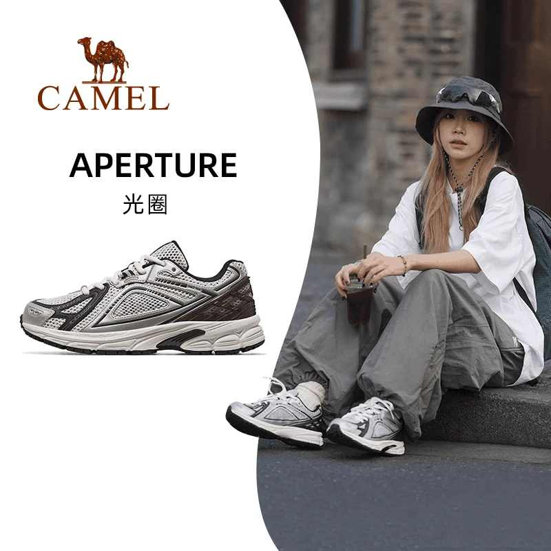【光圈】骆驼运动鞋2025春季新款百搭休闲户外跑步鞋人生跑鞋男女
