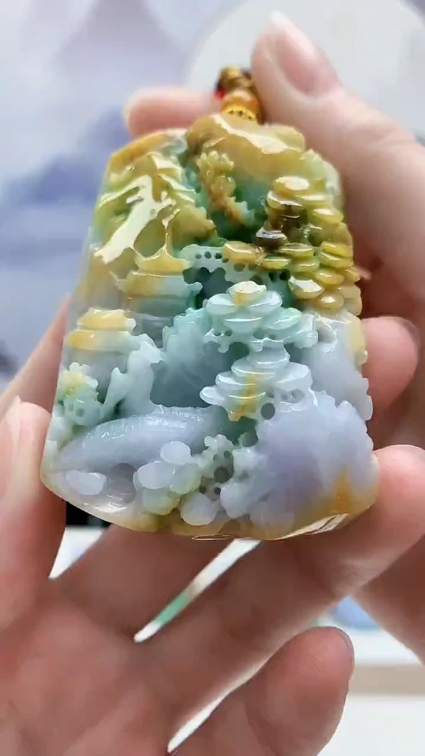 未镶嵌定制翡翠4812ry-毛货挂件