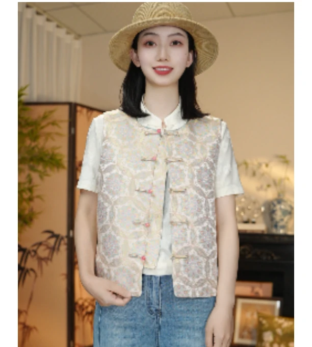 （织金宝相）织金宋锦 两面穿百搭马甲