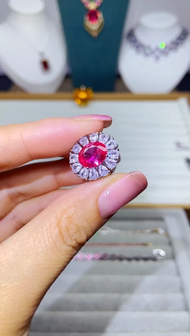 银S925镶嵌耳饰紫晶1