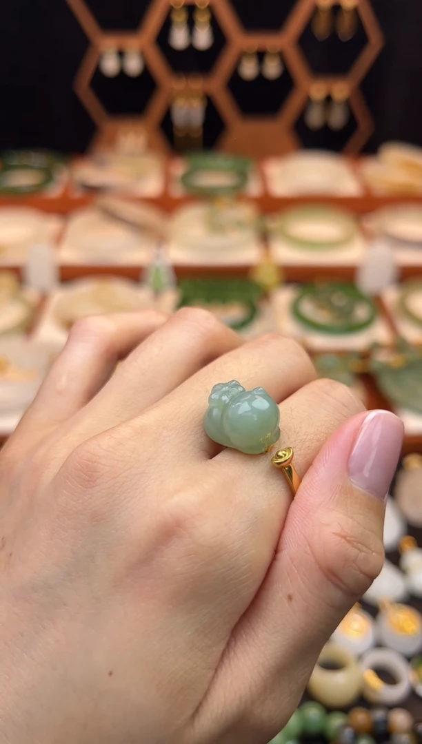 银S925镶嵌戒指和田玉福利