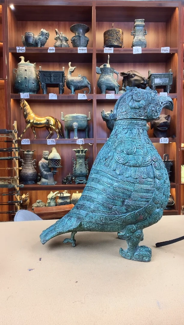 铜仿古子作弄鸟尊456