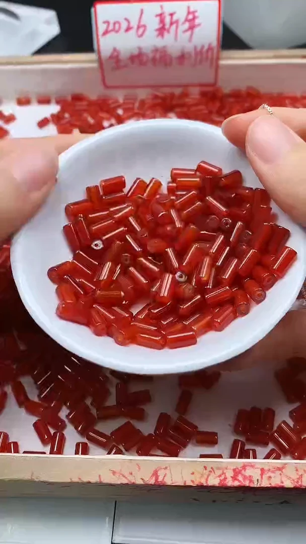 未镶嵌散珠南红玛瑙E998 南红 桶珠4*8mm20个9.9元