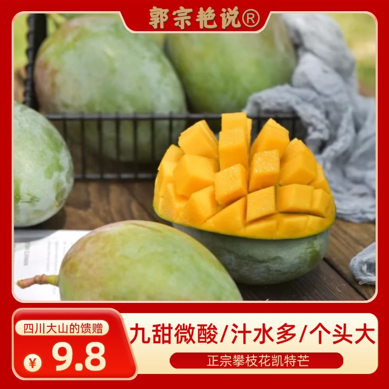 【基地直发】正宗四川攀枝花凯特芒果软糯香甜新鲜水果芒果当季现摘