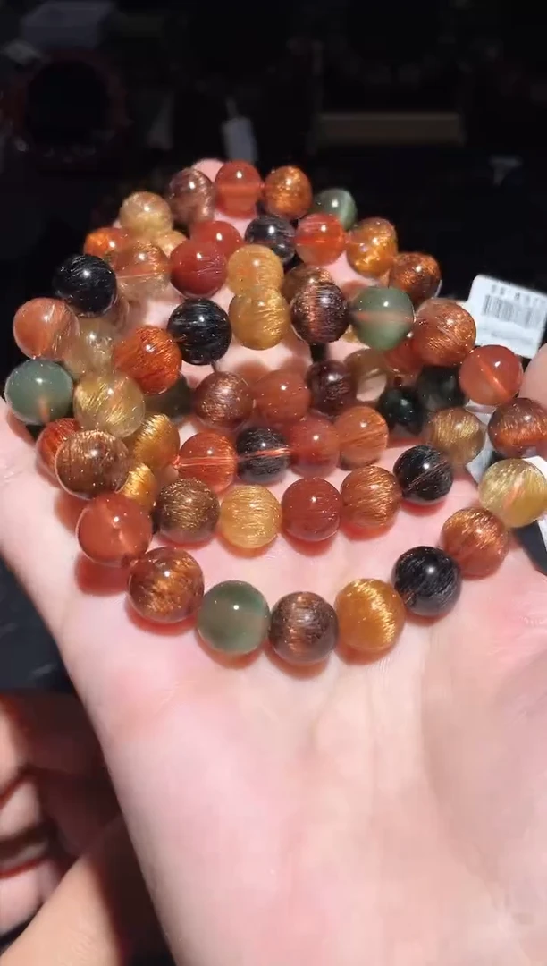 【闪购商品】水晶手链未镶嵌发晶多宝单圈A11（多样性发其一）