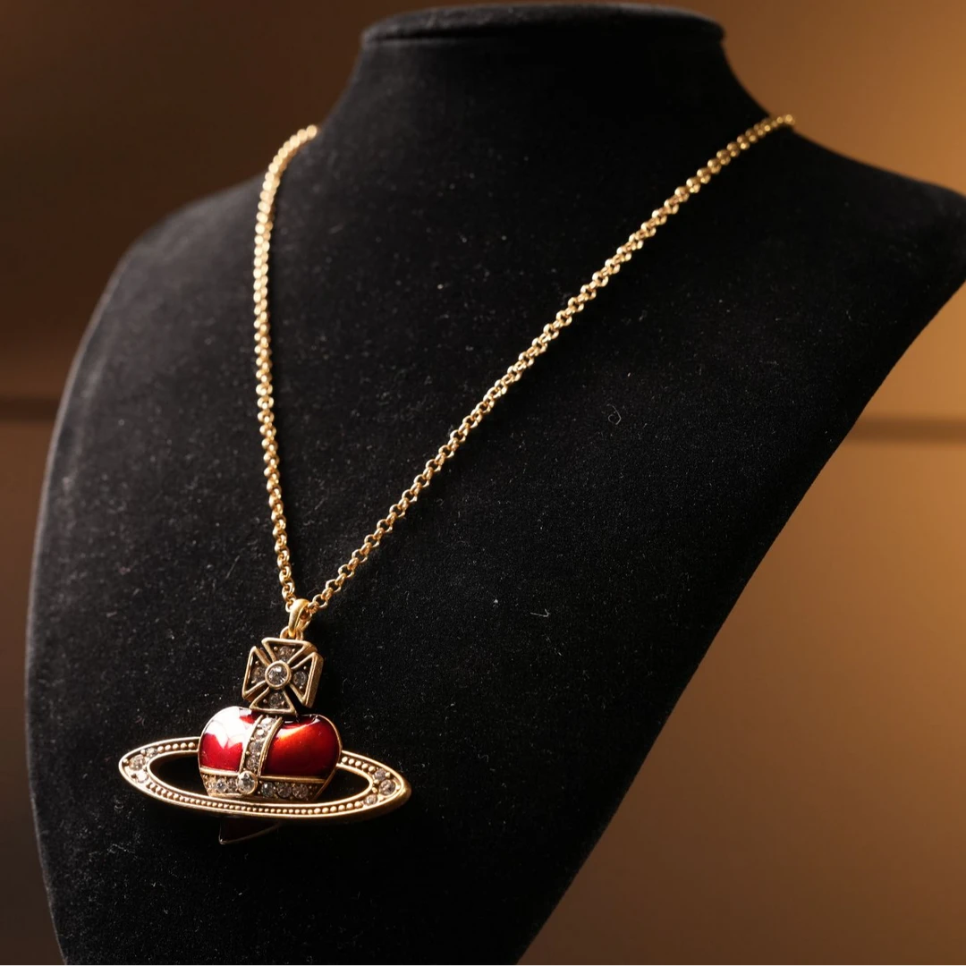 铜合金吊坠 G012中古西太后土星系列轻奢项链