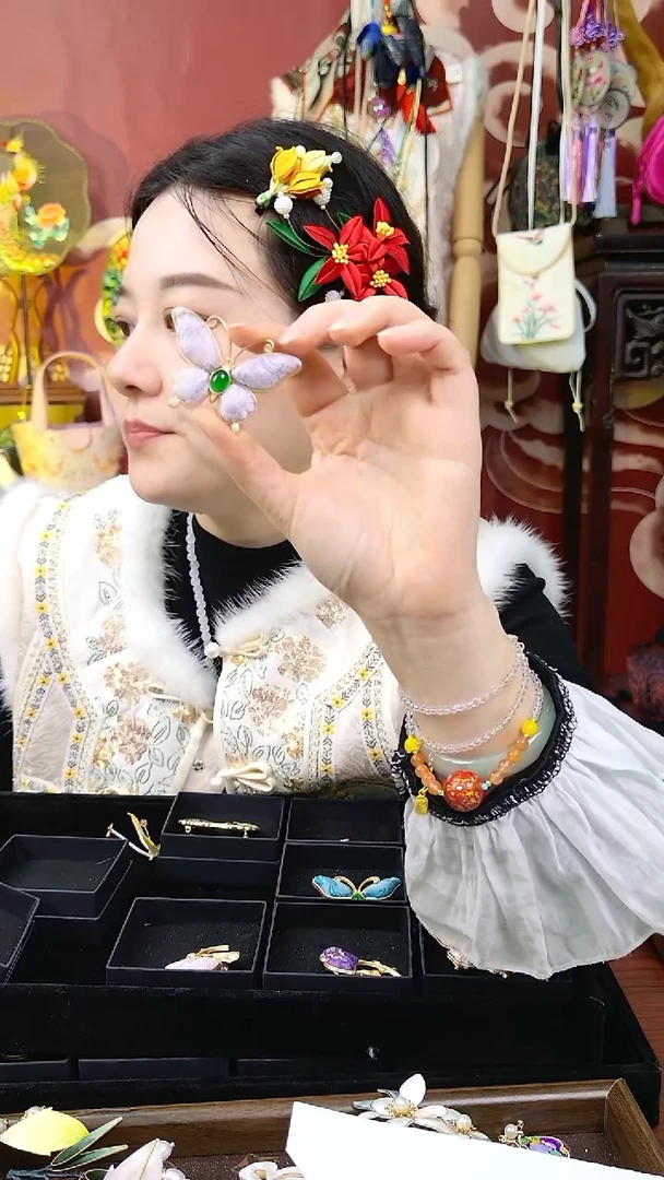 纯铜合金琉璃非遗首饰好美