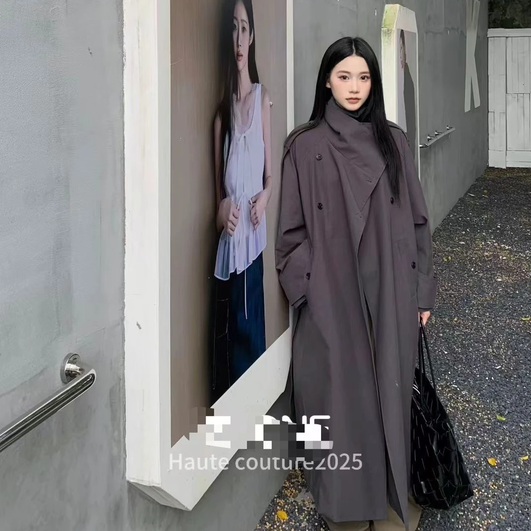 ROU-ROU)JIA百搭长款立领风衣66R568