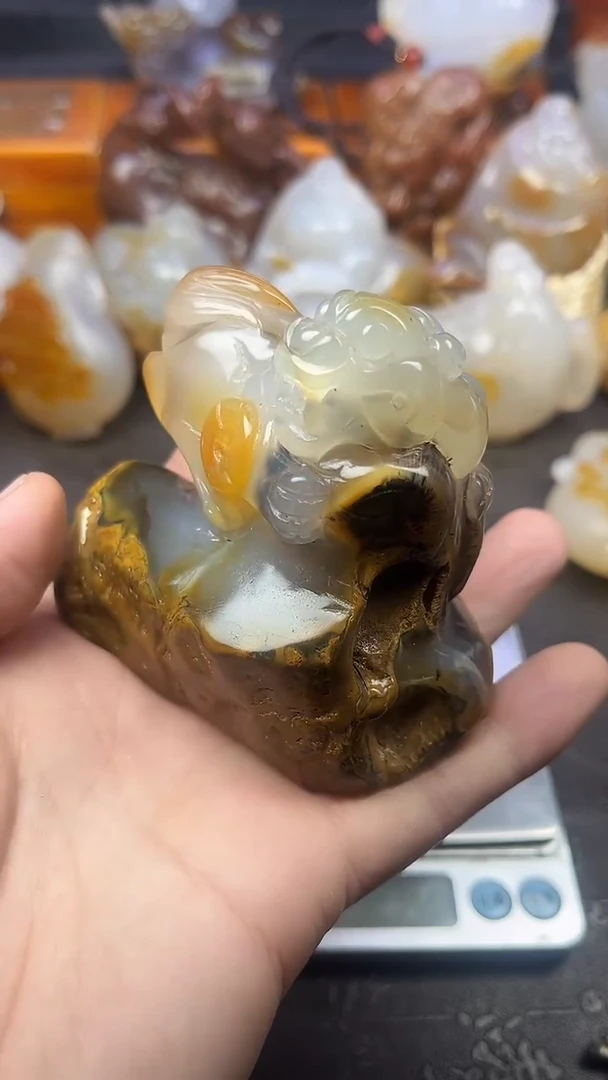 【闪购商品】玛瑙/玉髓摆件未镶嵌1